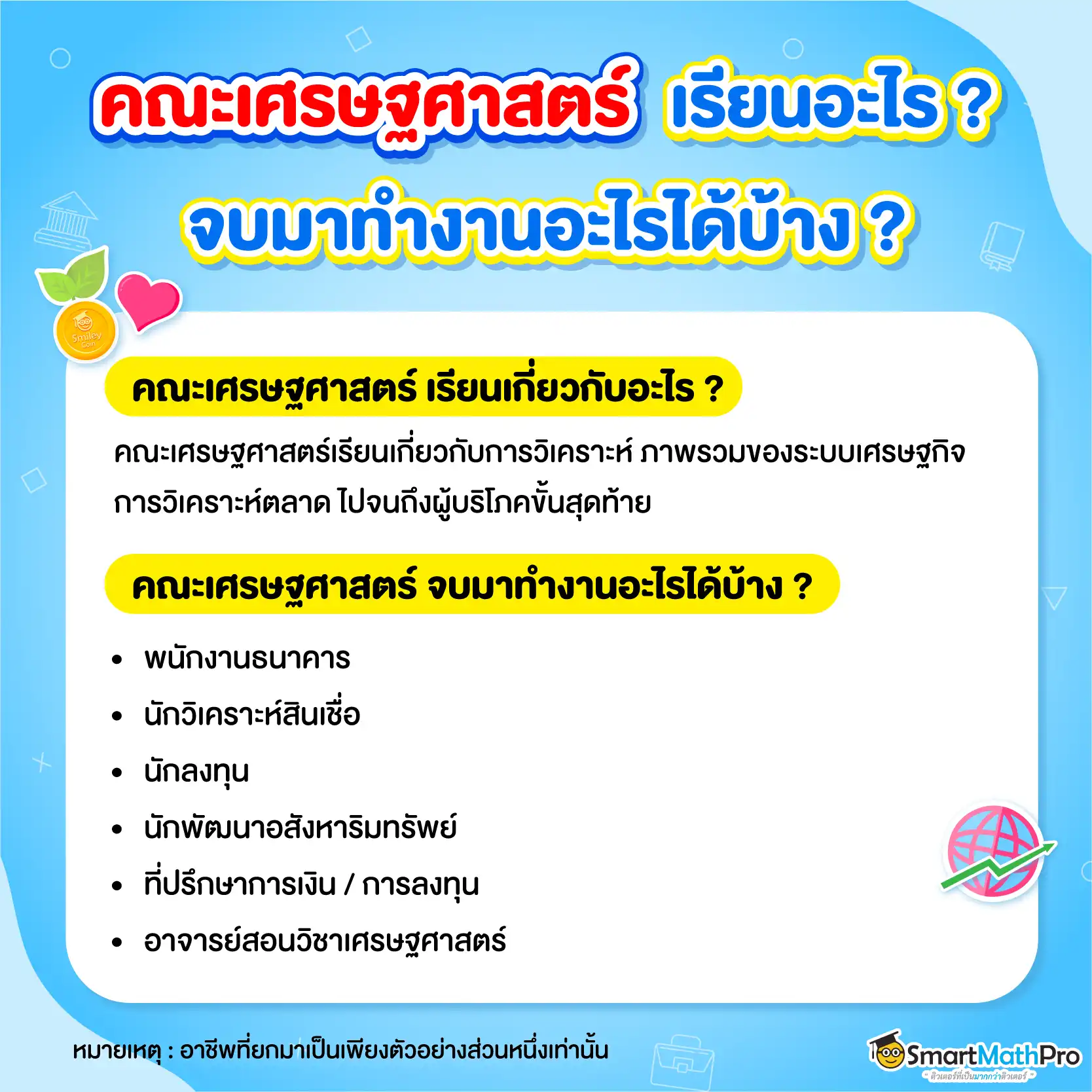 เศรษฐศาสตร์ จบมาทำงานอะไร