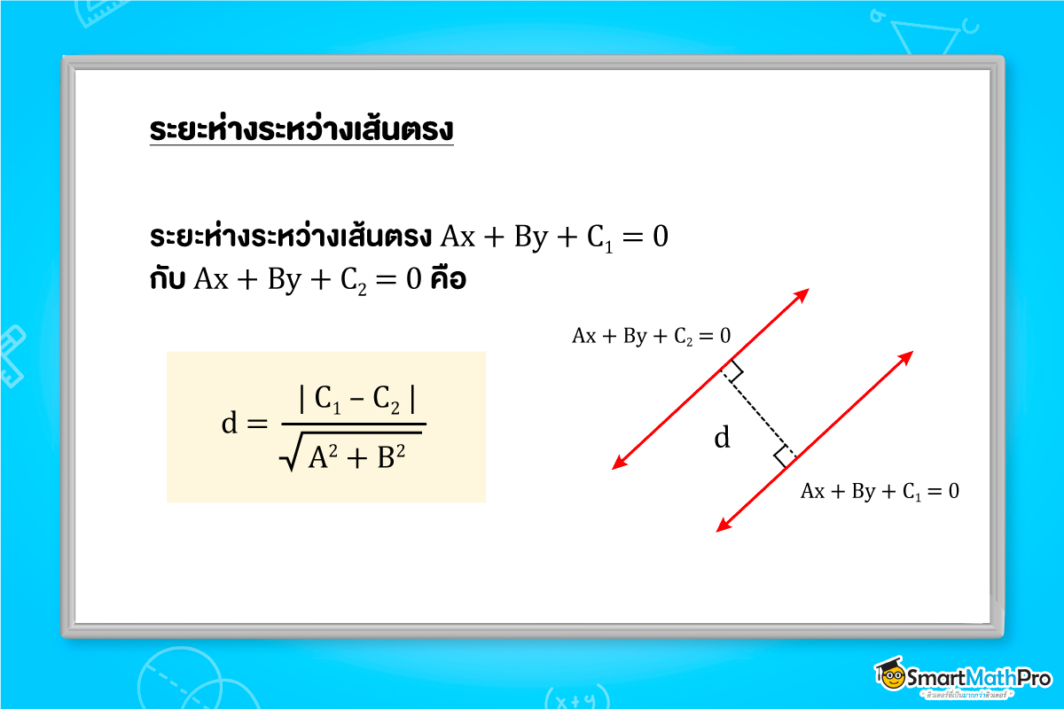 ระยะห่างระหว่างเส้นตรงของรูปเรขาคณิตวิเคราะห์