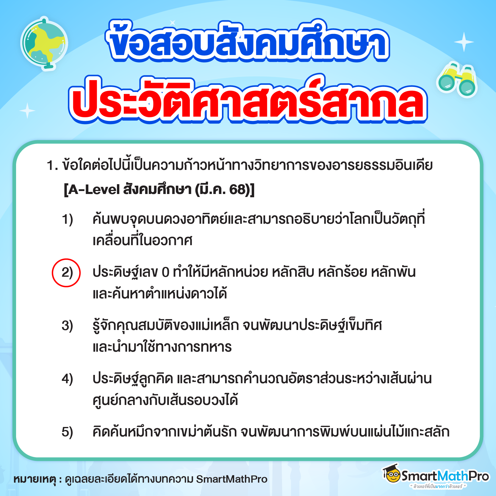 ข้อสอบสังคม_ประวัติศาสตร์สากล ข้อที่ 1