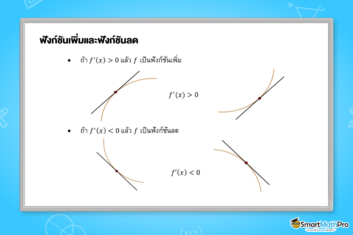  ฟังก์ชันเพิ่มและฟังก์ชันลดในแคลคูลัส