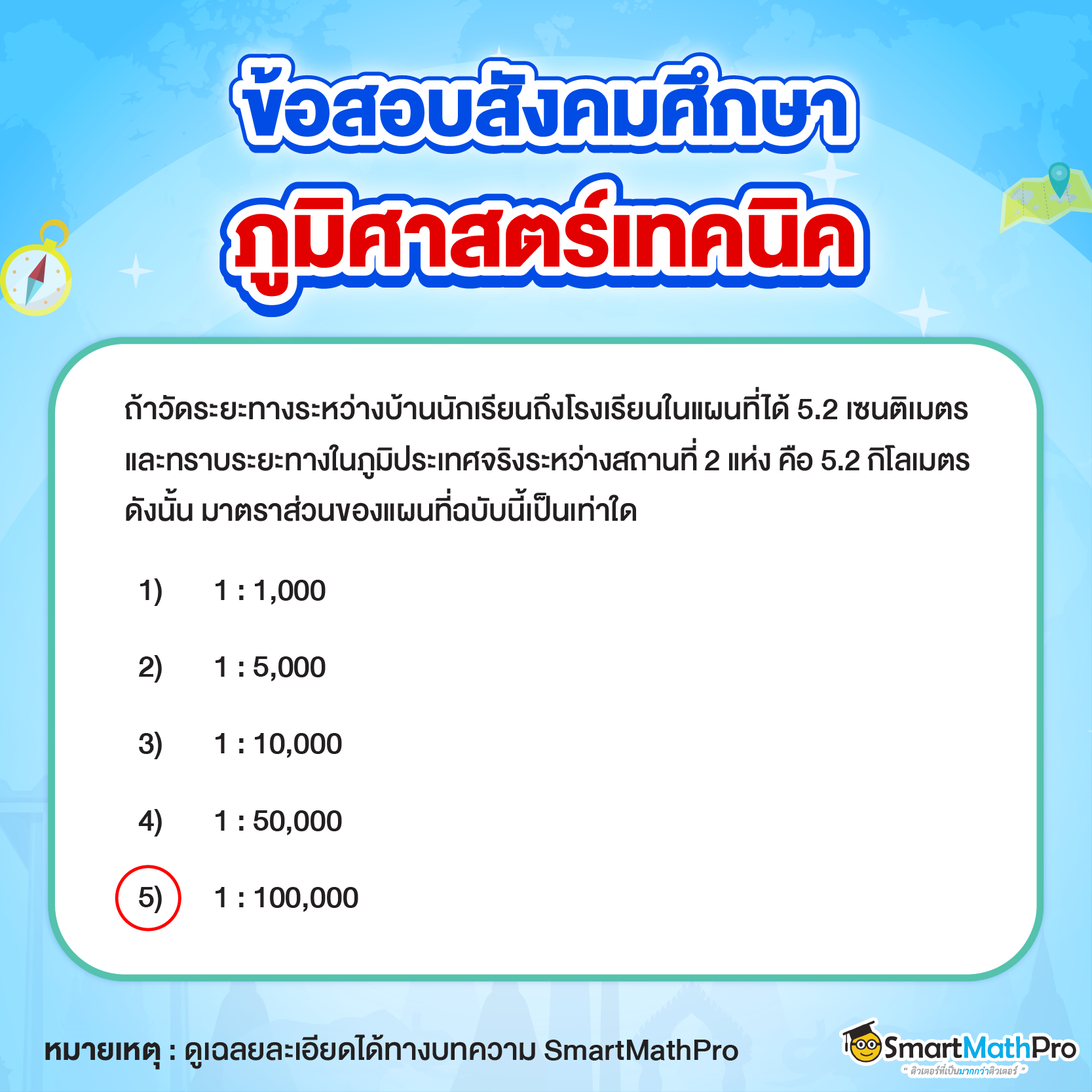 แนวข้อสอบ A-Level สังคม ภูมิศาสตร์เทคนิค