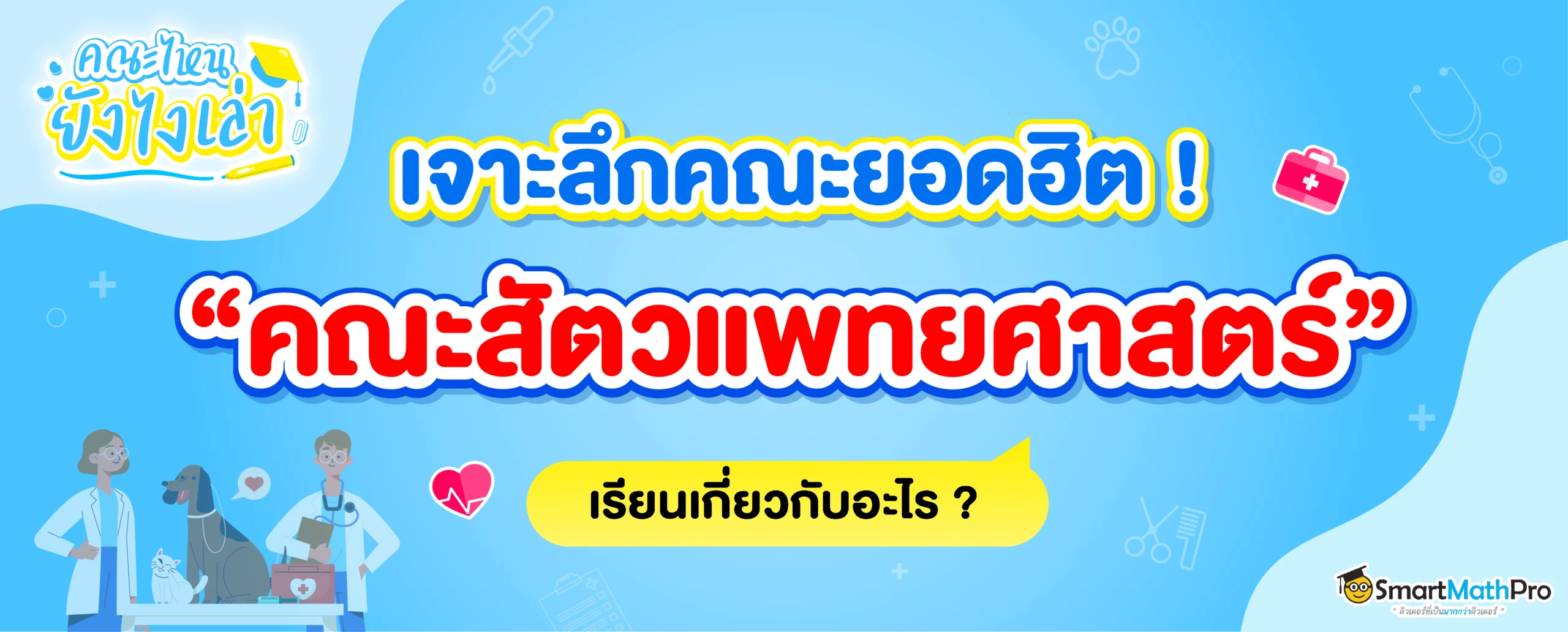 คณะสัตวแพทยศาสตร์ เรียนเกี่ยวกับอะไร มีมหาลัยฯ ไหนสอนบ้าง ?