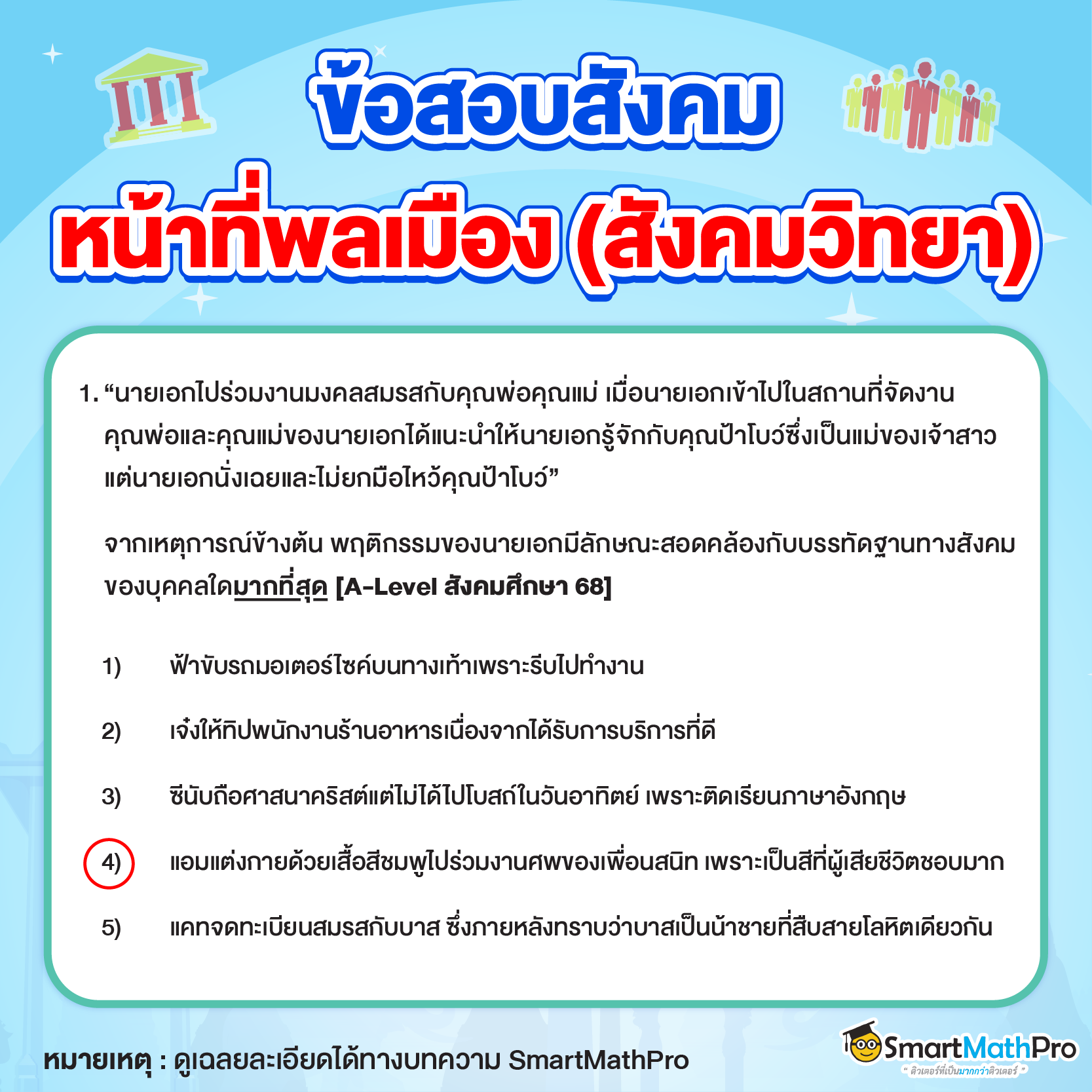 ข้อสอบหน้าที่พลเมือง (สังคมวิทยา) ออกสอบอะไรบ้าง